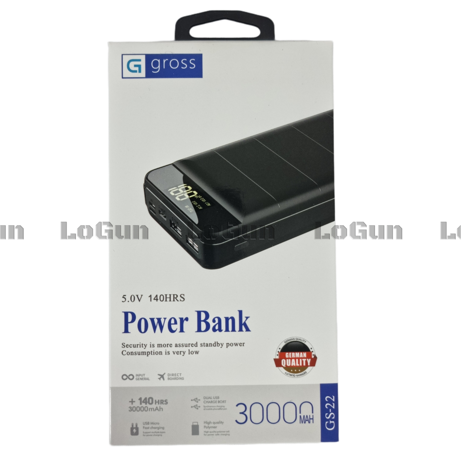 Powerbank GROSS GS-22 30.000mah - LoGun